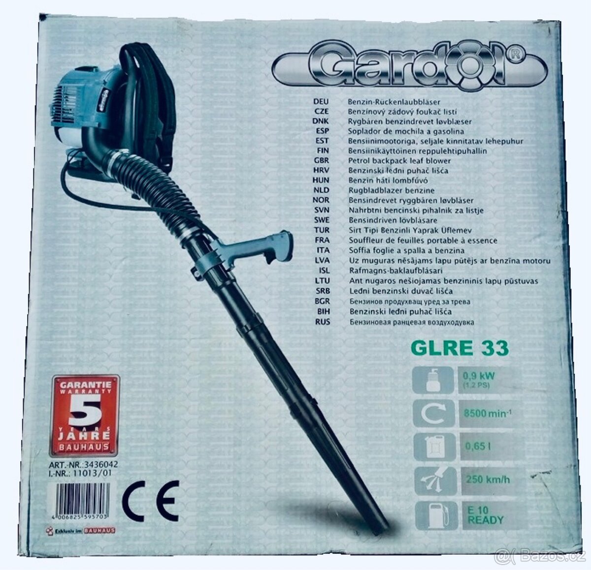 Benzínový zahradní foukač Gardol GLRE 33 - 4