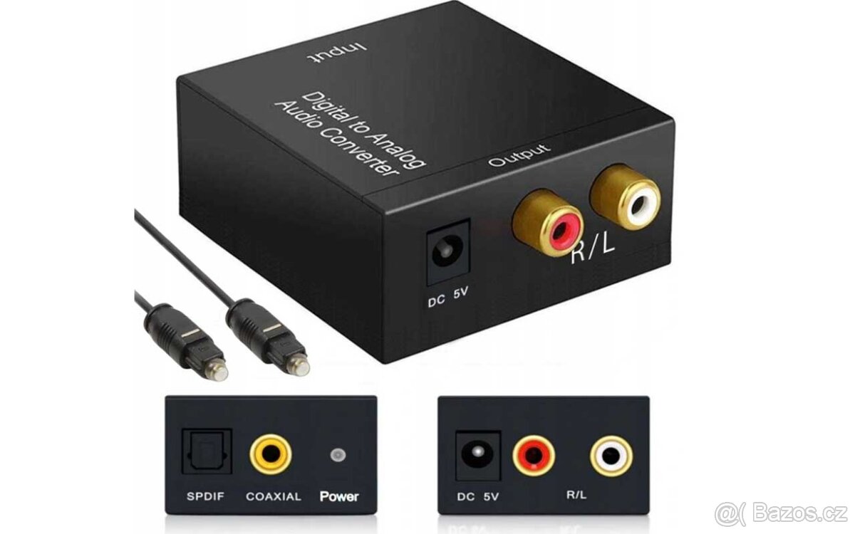 Konvertor DAC TOSLINK COAXIAL NA 2x CINCH RCA - 4