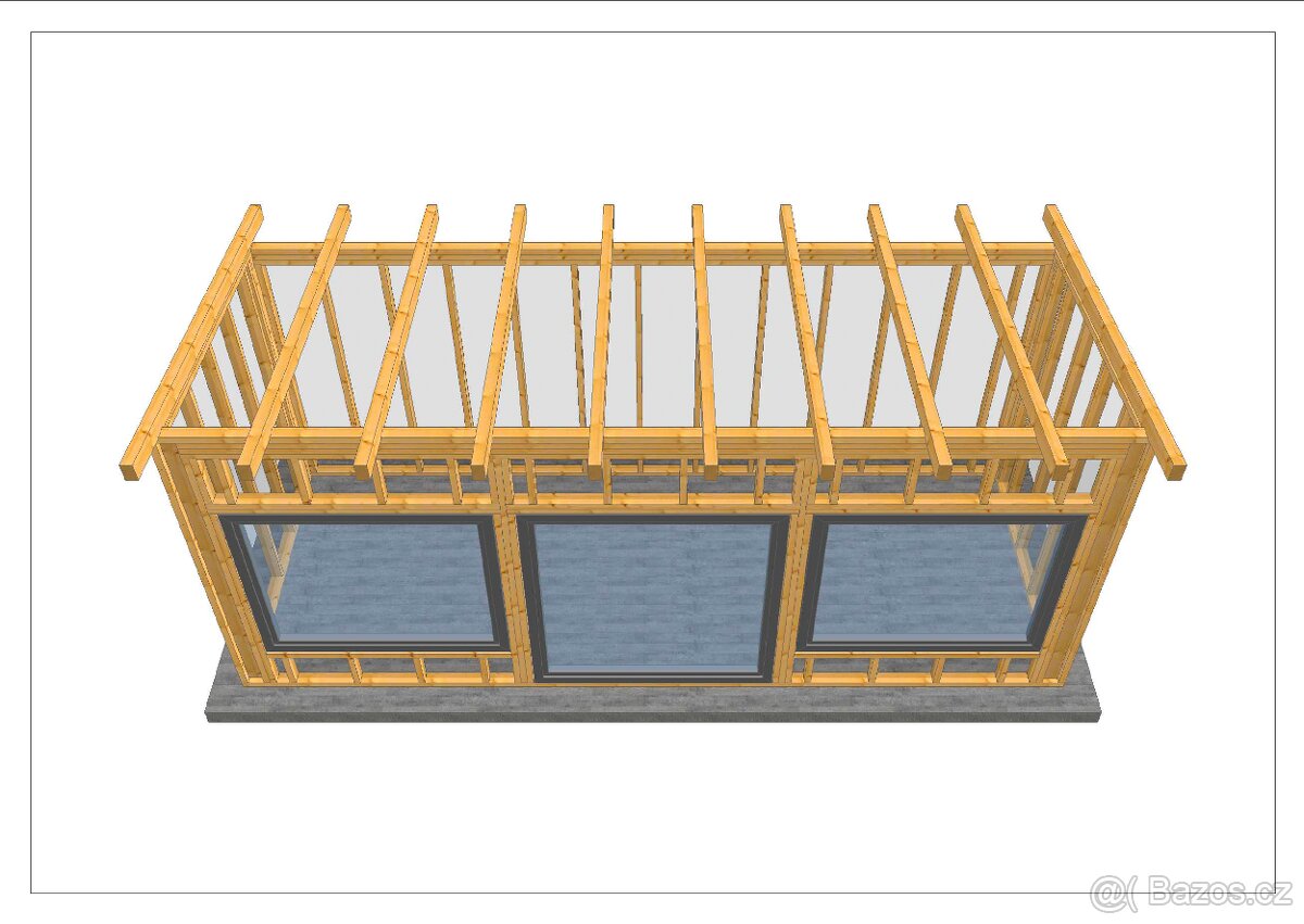 Dřevěná konstrukce-TinyHouse, mobilheim, chata, saunový dům - 4