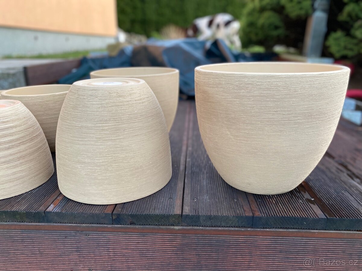 Keramik Obal na květináč, nové, komplet 16 ks - 4