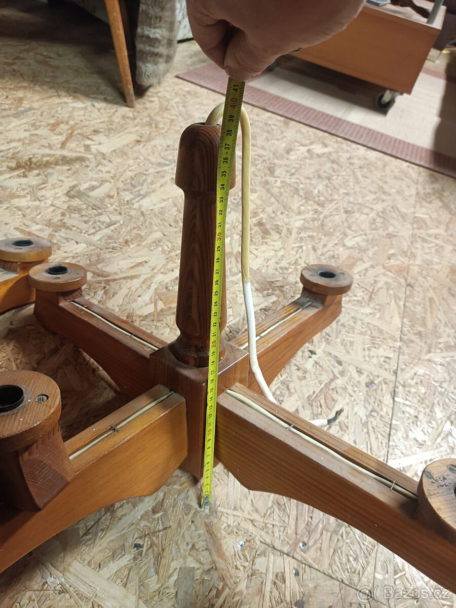 2x starožitný 4-ramenný retro lustr - 4