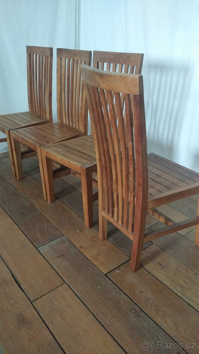 Jídelní židle 4ks TEAK - 4