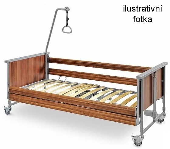 Elektrická polohovací postel + hrazda + matrace + potah - 4