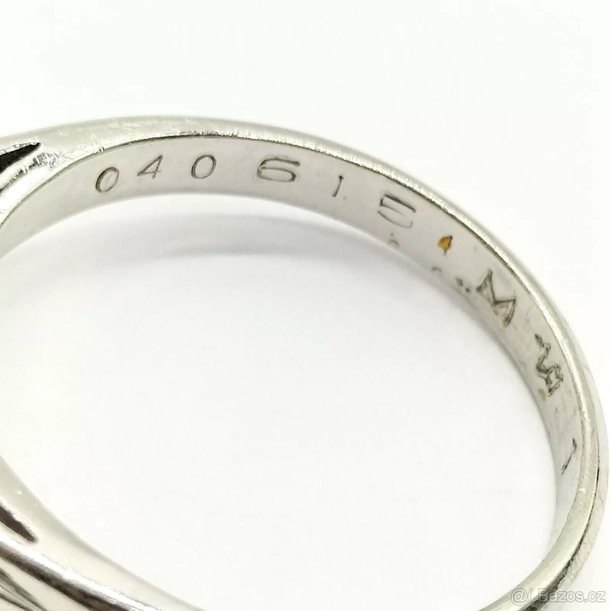 LUXUSNÍ PLATINOVÝ DIAMANTOVÝ PRSTEN SOLITÉR 0.40 CT - 4