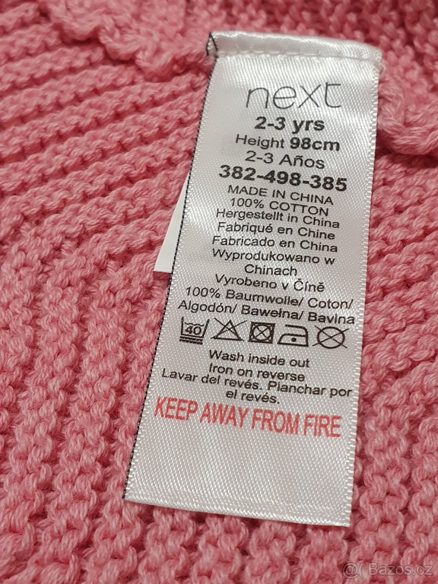 Dívčí svetr s krátkým rukávem zn. NEXT vel 98 - 4
