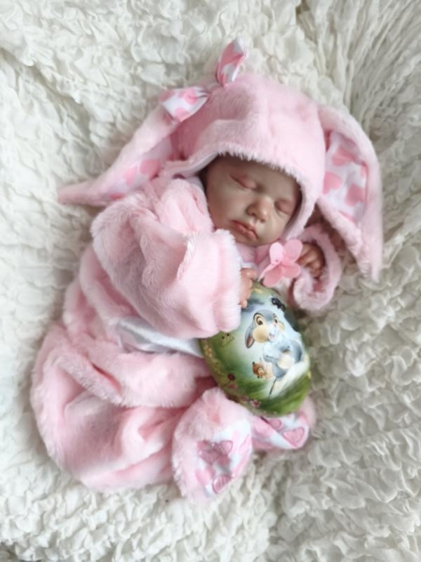 Overal/kostým zajíčka se srdíčky - 4