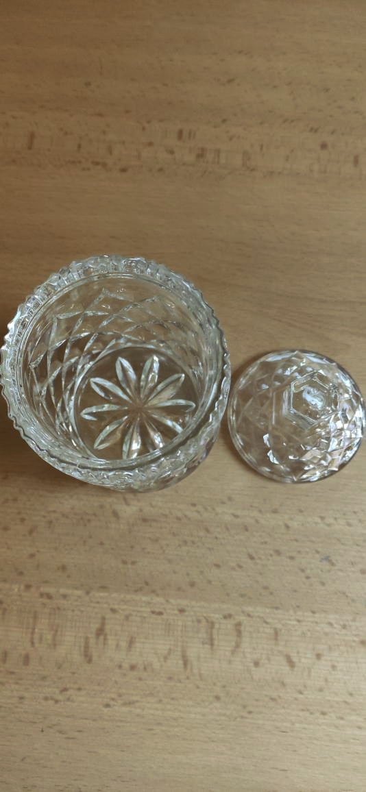 Skleněný tác,slánka,cukřenka - 4