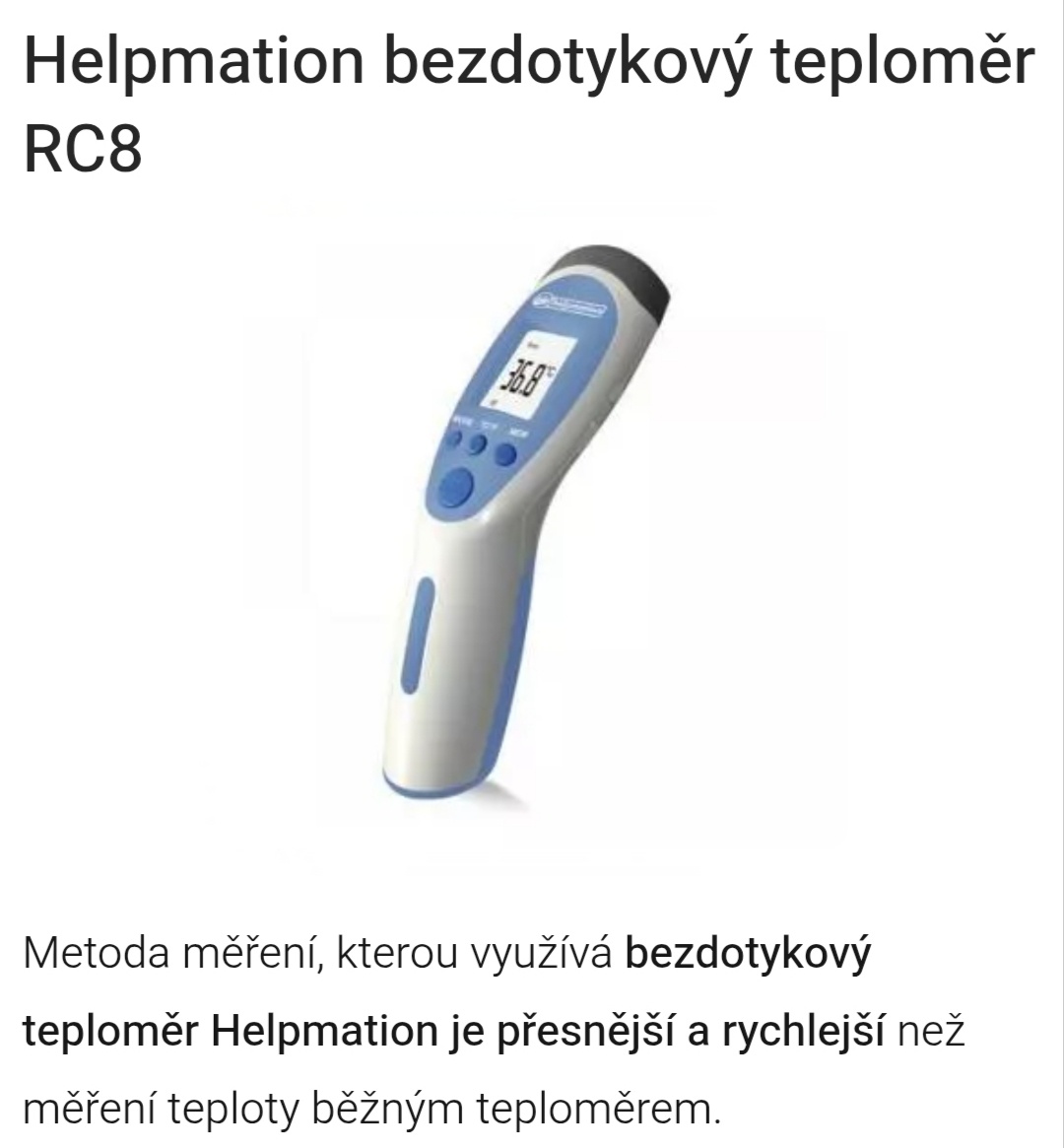 Bezdotykový teploměr Helpmation - 4