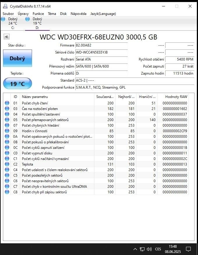 Western Digital RED 3 TB WD30EFRX - 3.5" SATA3, 5400ot - 4