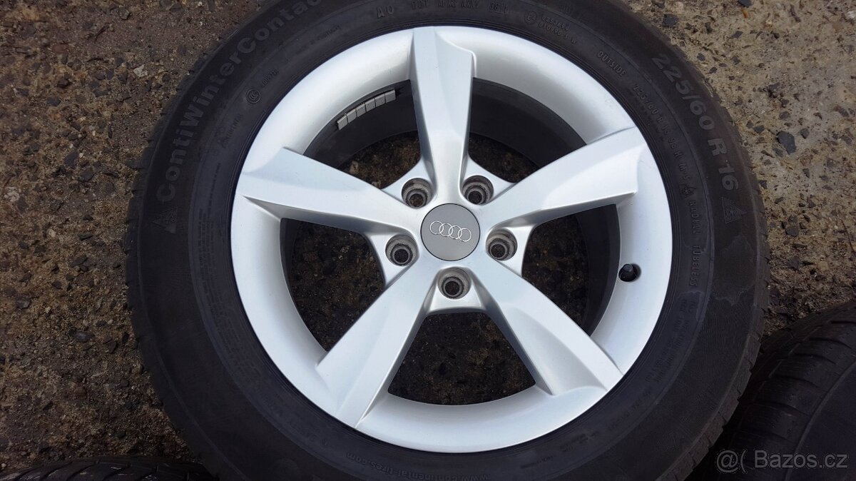 Zimní sada Audi A6 4G aj. 5x112, Conti 225/60R16, 4x5mm - 4