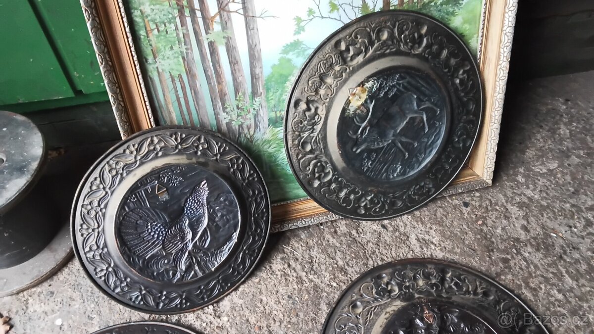 Měděné talire,sklo ,obraz, Lp desky - 4