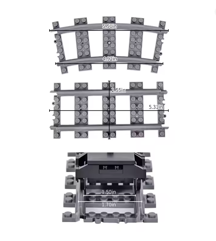 City koleje (náhrada) rovinky, zatáčky, vyhybky 104kusů - 4