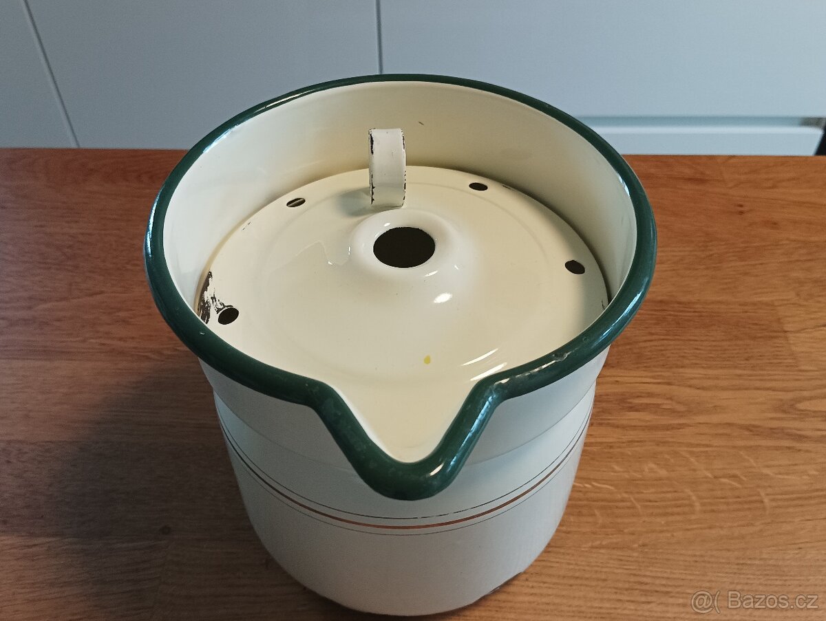 SMALTOVANÝ OHŘÍVAČ MLÉKA FRANCIE - 4