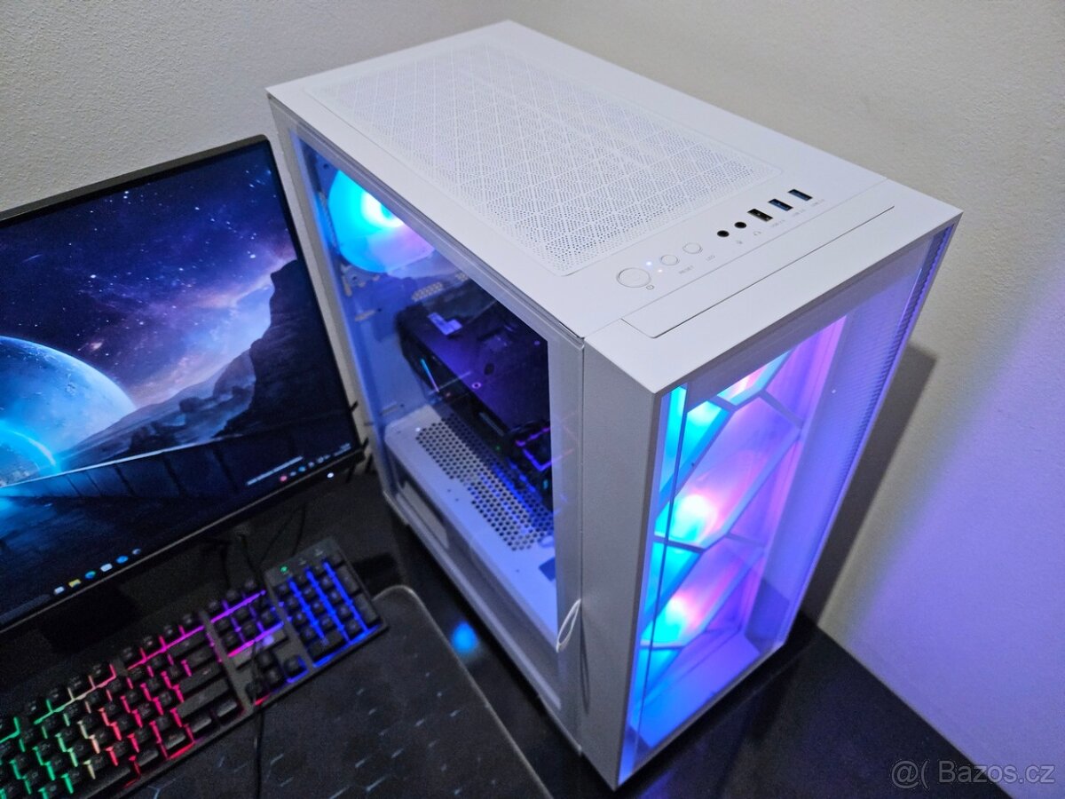 🔥 Bílé herní PC Ryzen 5|RX5700XT|16GB|1TB SSD|WiFi|ARGB - 4