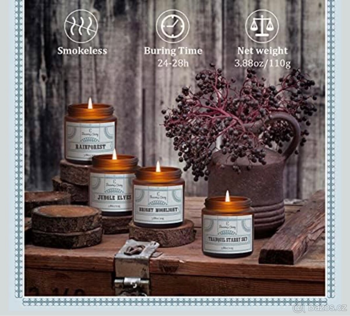 Dárková krabička se 4ks svíček - 4