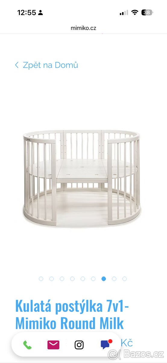 Rostoucí oválná postýlka 7v1 - 4