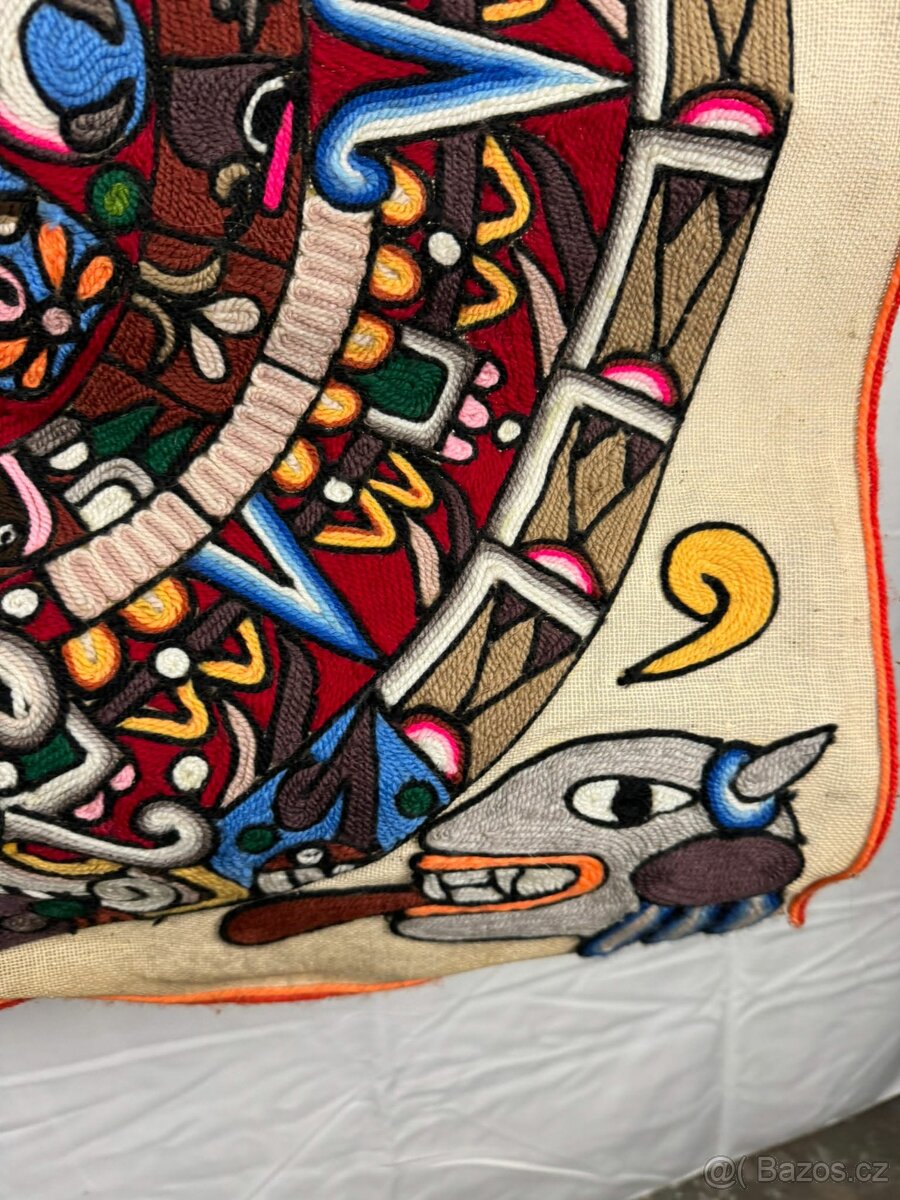 Ručně vyšívaný mexický textil (602011) - 4