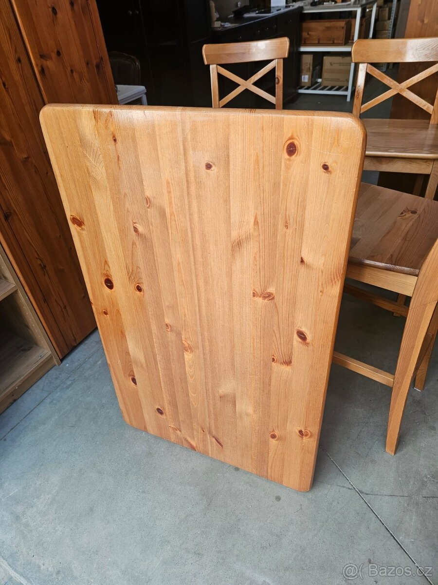 DŘEVĚNÝ BAROVÝ SET IKEA LEKSVIK - 4