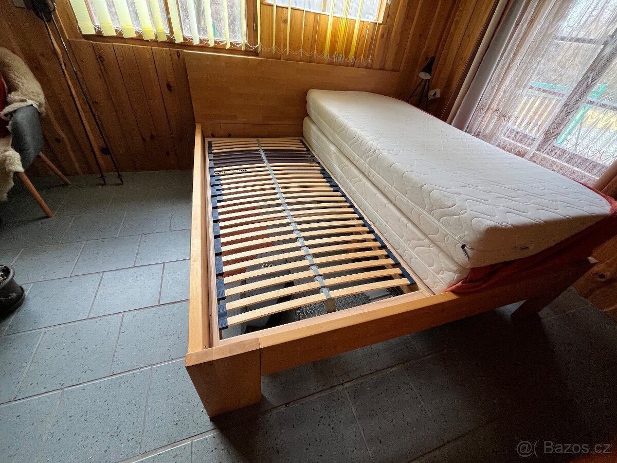 Prodám masivní buk.postel - 4