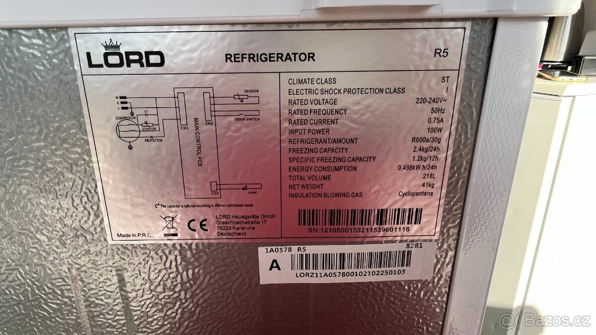 Lednička chladnička Lord R5 - 4
