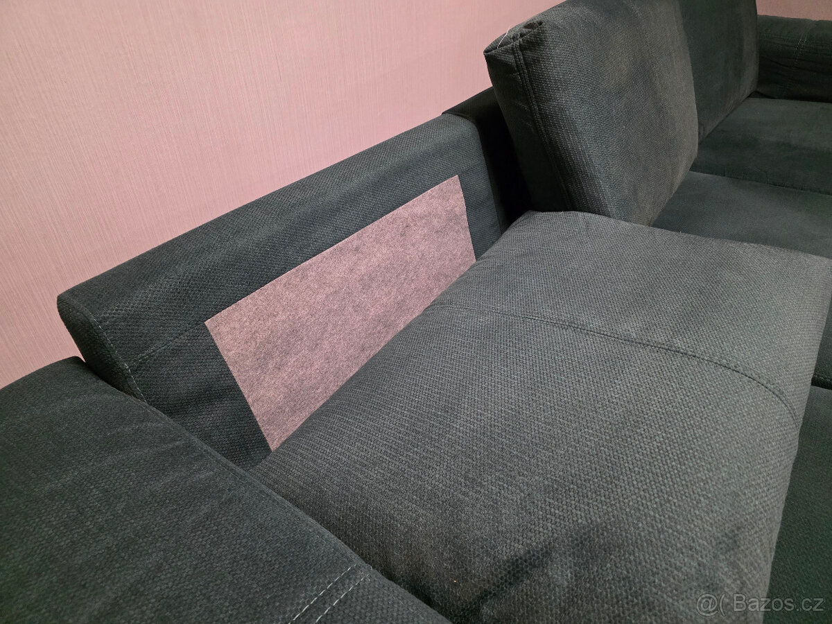 Zelená rohová sedačka GABRIELA - 4