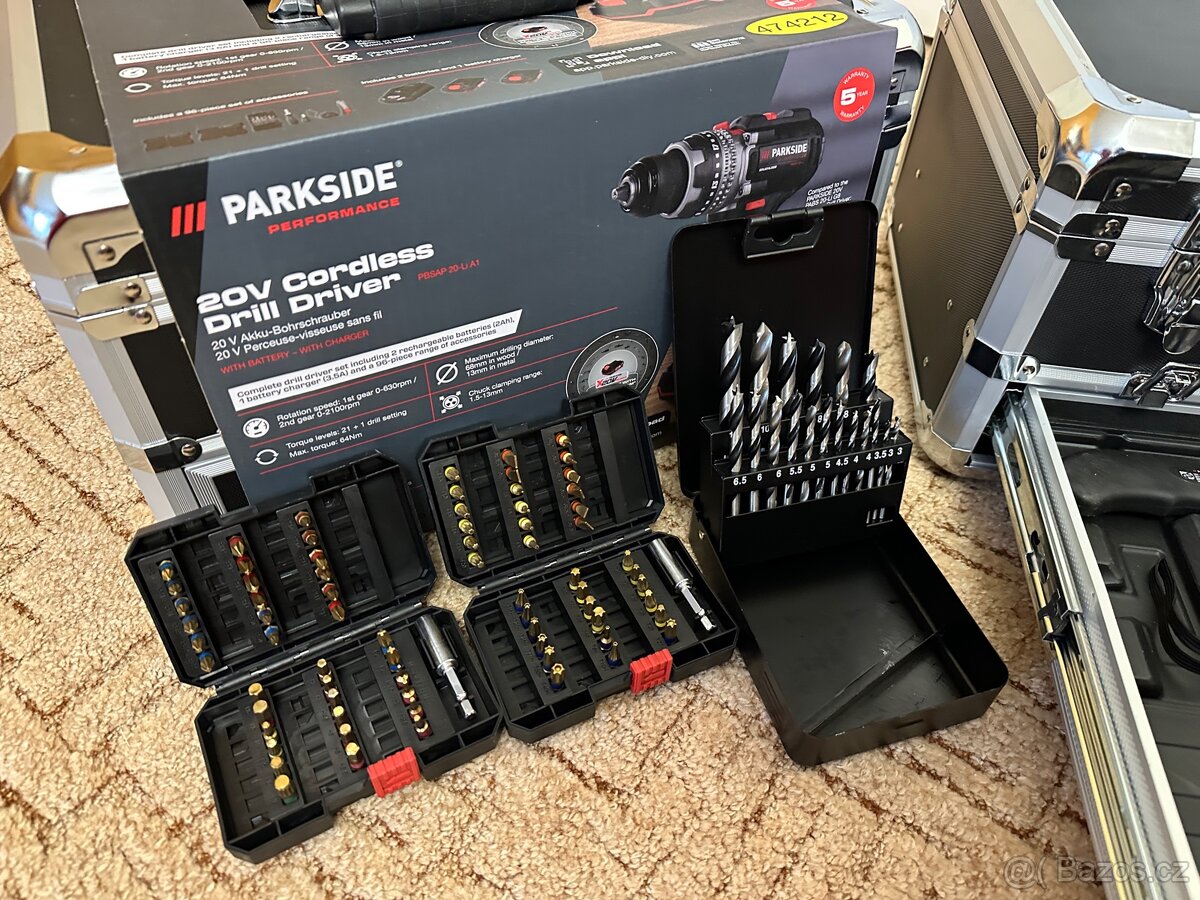 Parkside Performance AKU vrtačka- SADA (2x baterie) - 4