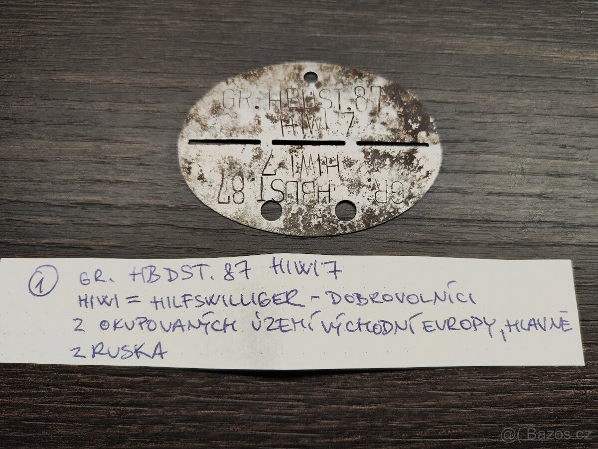 D vojenská osobní známka Wehrmacht-Hilfswilliger/Dobrovoln. - 4