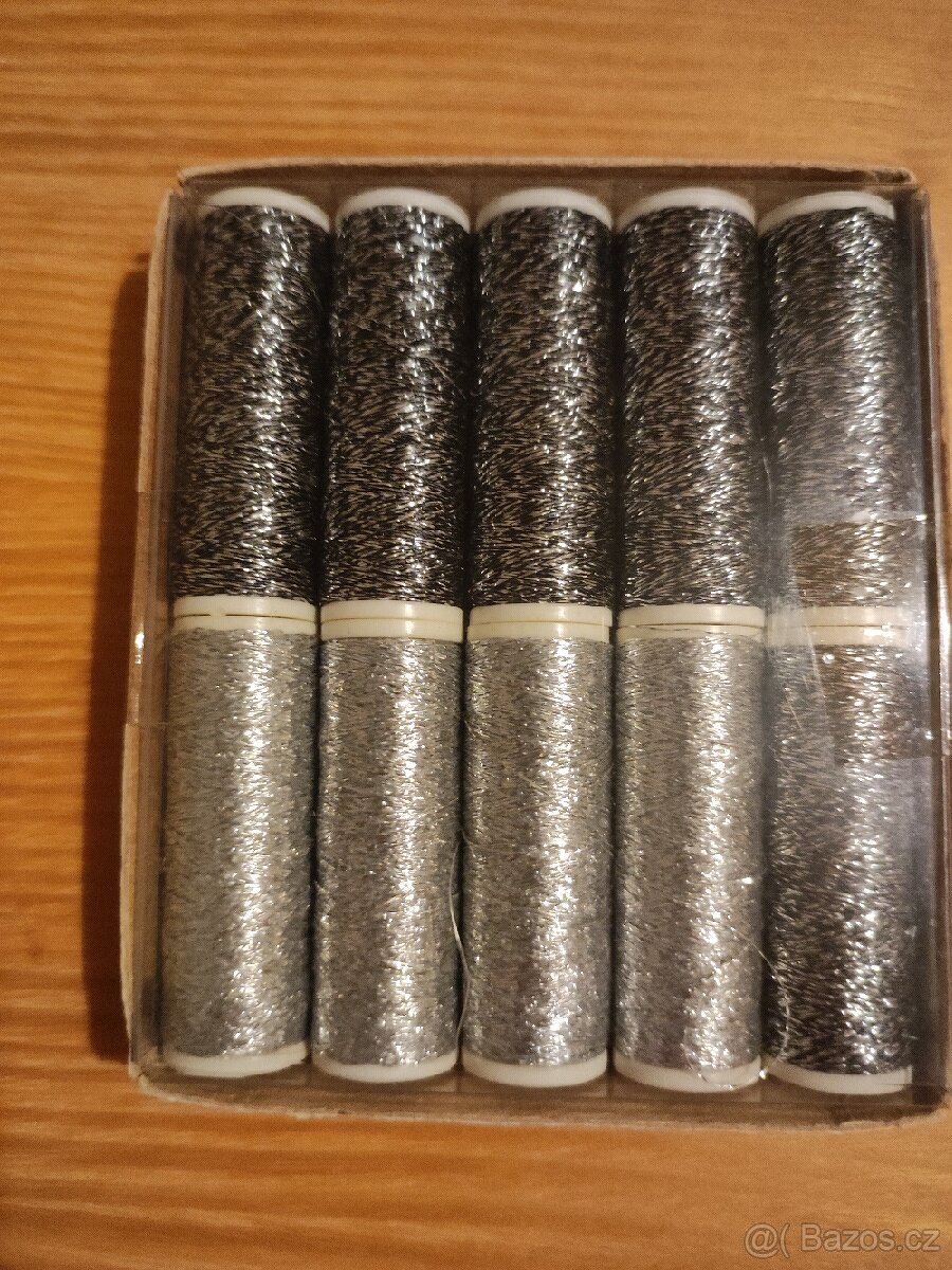 Příze Sarah, Příze Elen, třpytivé nitě + jehlice - 4