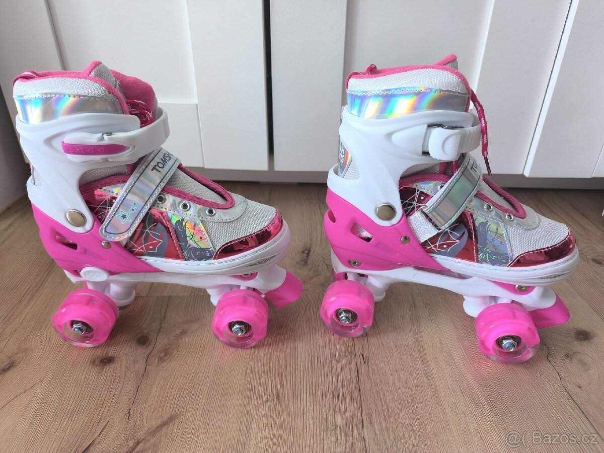 Rostoucí inline brusle, svítící kolečka, 33-38 - 4