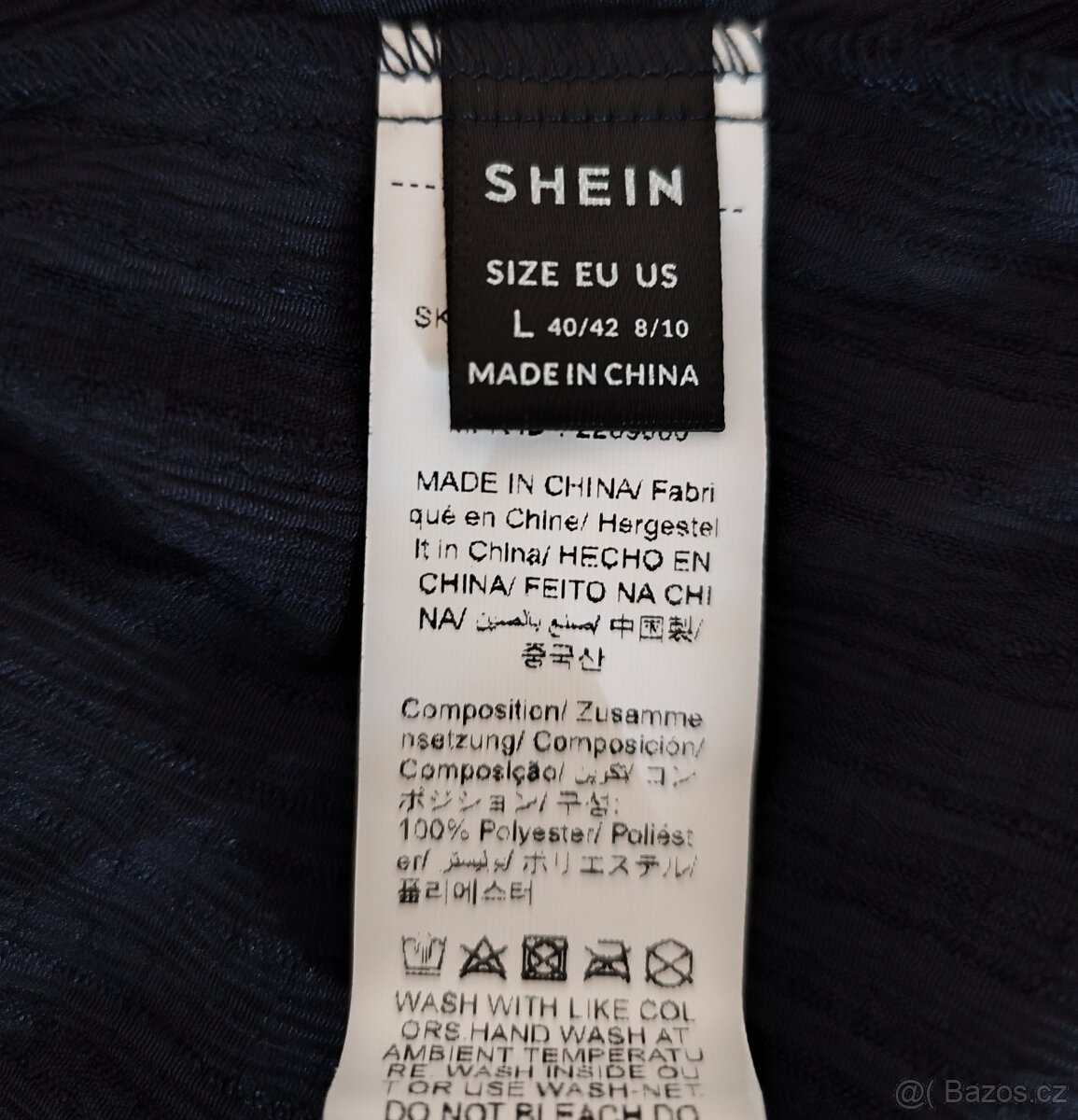 Letní modré šaty zn. Shein vel. 40/42 "NOVÉ" - 4