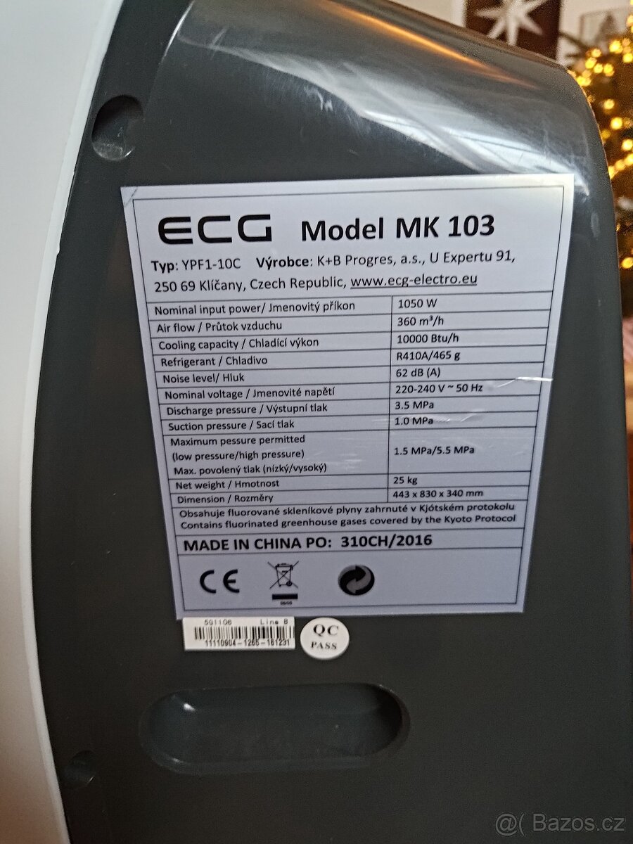 Mobilní klimatizace ECG MK103 - 4