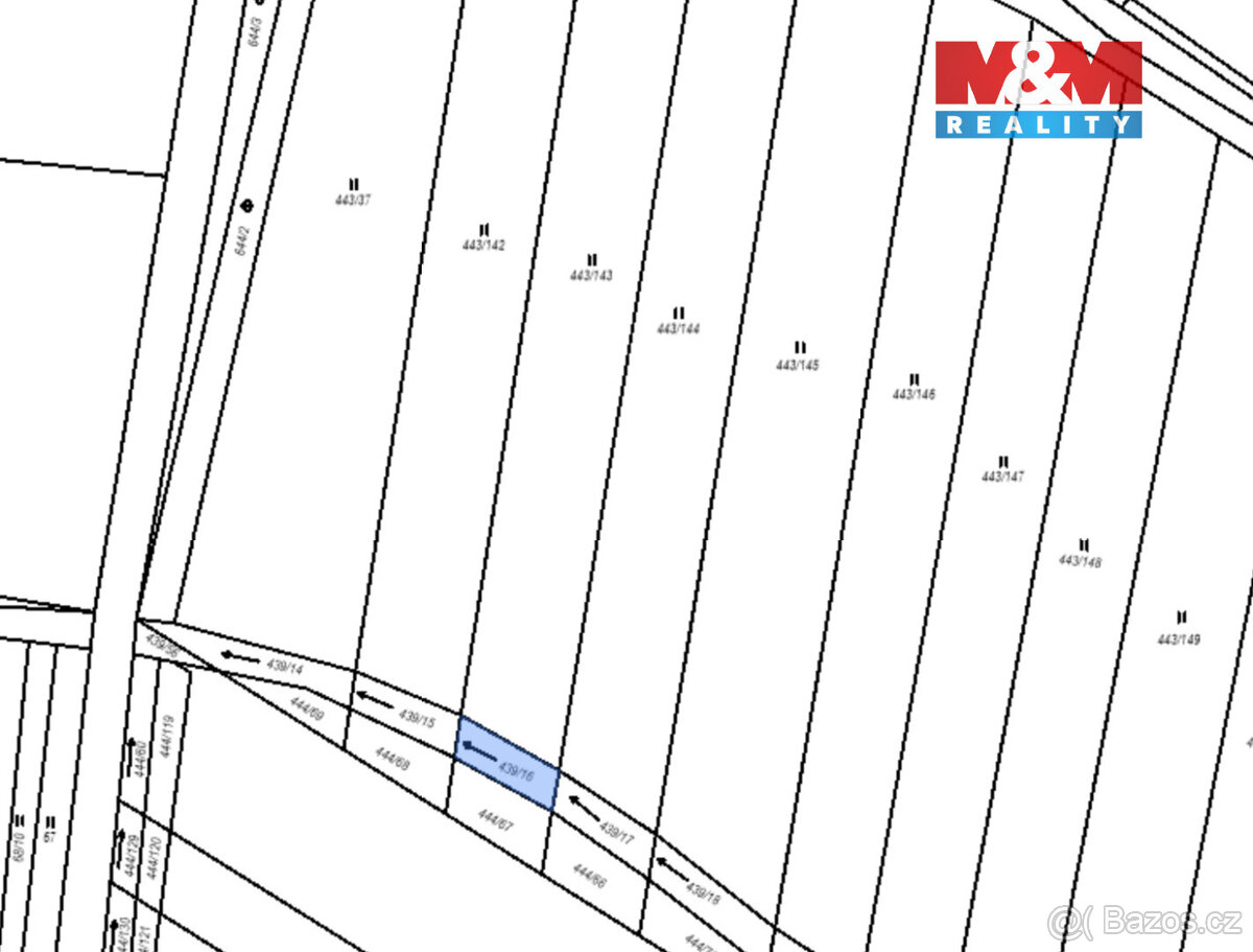 Prodej pole, 8539 m², Lážovice - 4