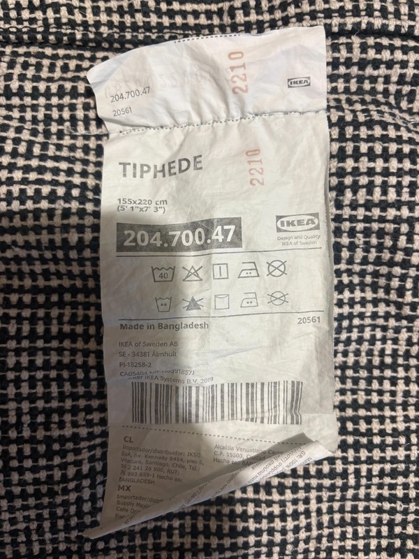 Koberec černá/přírodní 150x207 cm IKEA Tiphede - 4