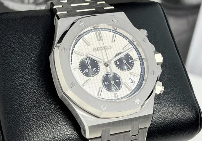 Seiko Mod Royal Oak chronograf - 4