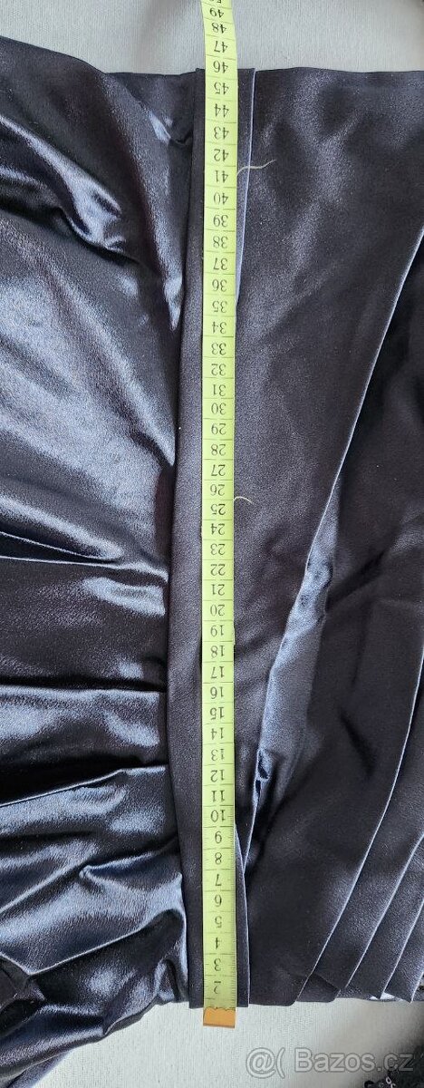 Elegantní společenské šaty– XL – námořnická modrá, nové - 4