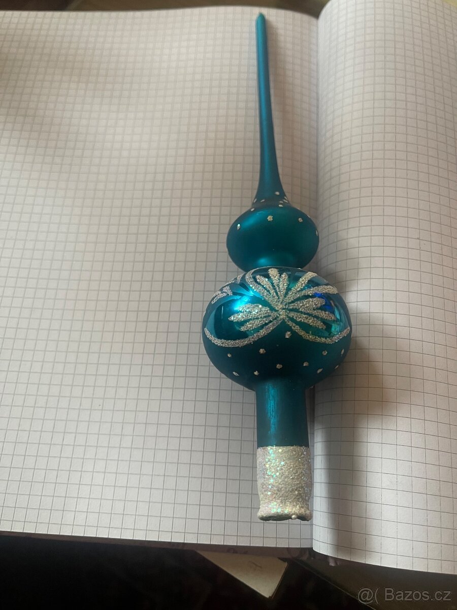 Prodám skleněnou vánoční špičku - 4