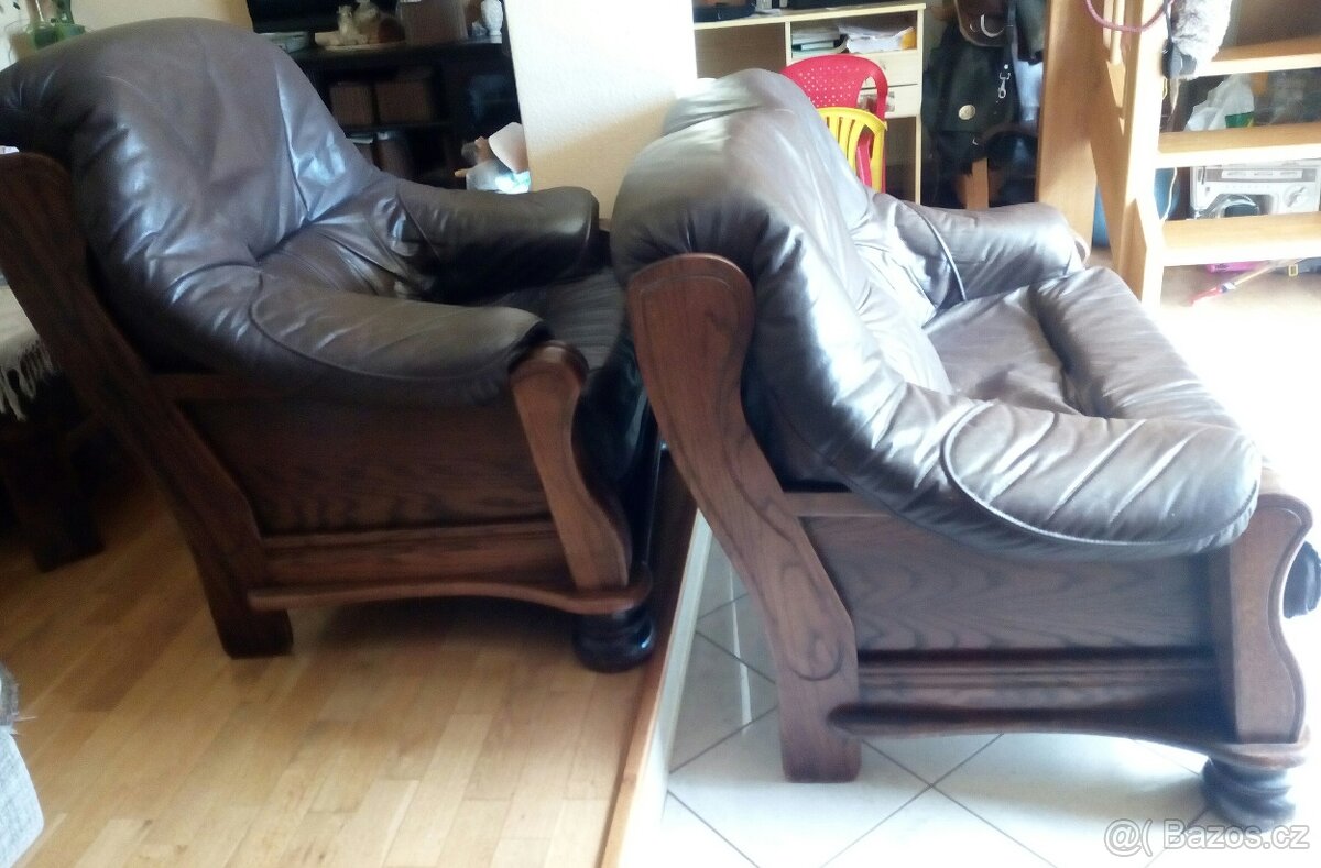 Kožený set gaučů - 4