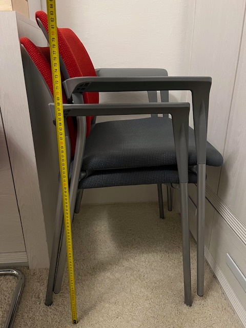 Konferenční židle, LD seating, kov, plast, látkový potah - 4