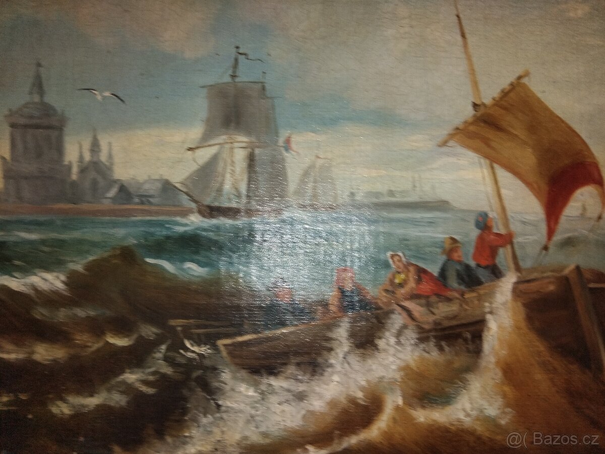 Obraz moře na plátně cca 78cm x 61cm. - 4