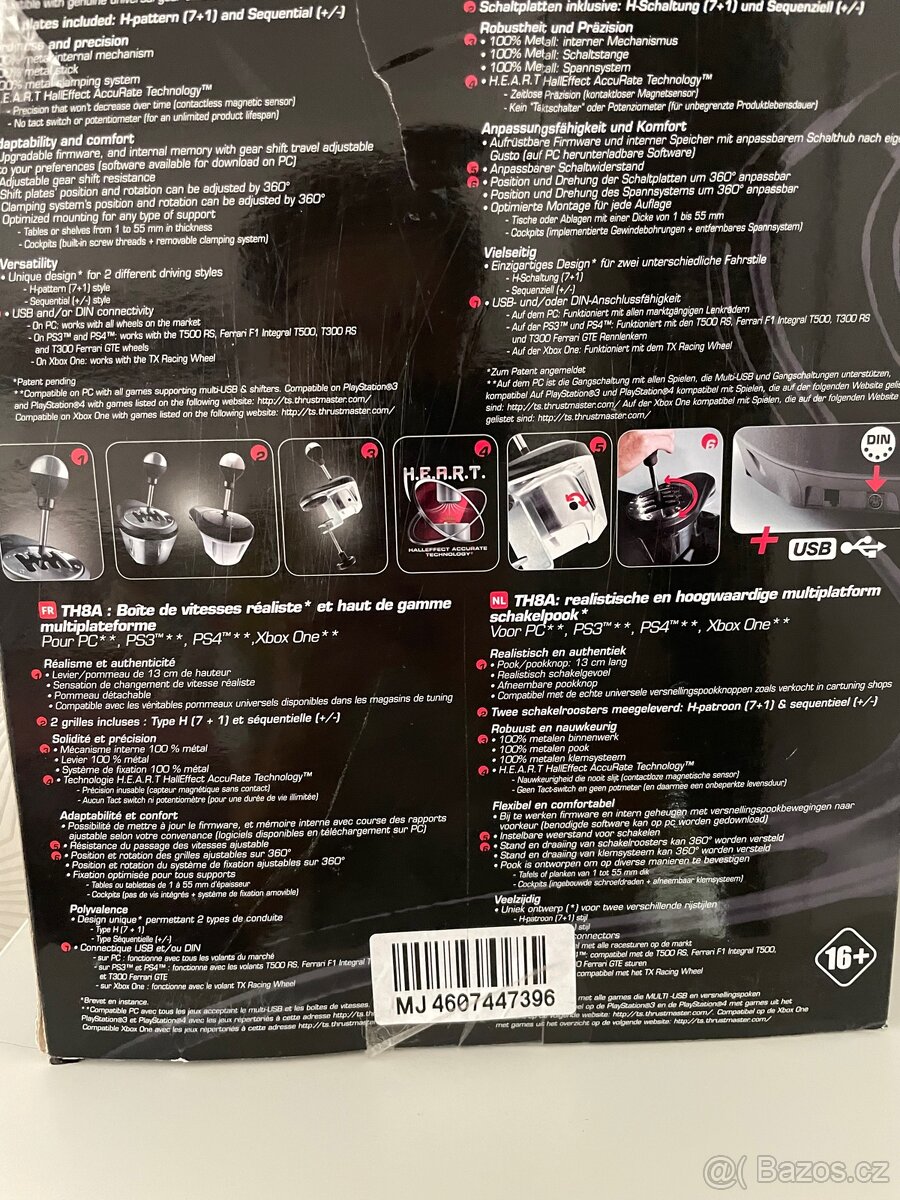 🎮 Prodám Thrustmaster TH8A Add-On Shifter – TOP stav - 4