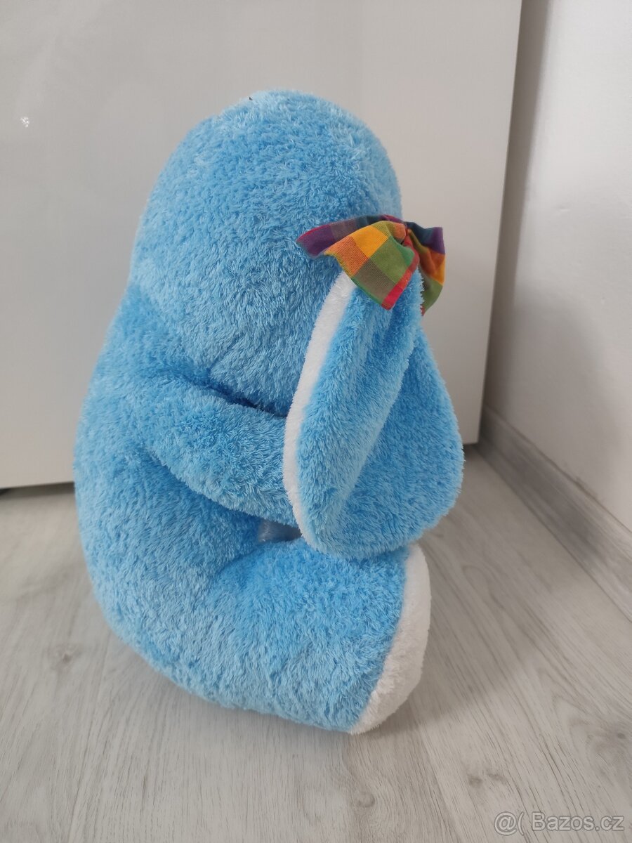 NOVÝ Pejsek s mašlí modrý 40 cm - 4