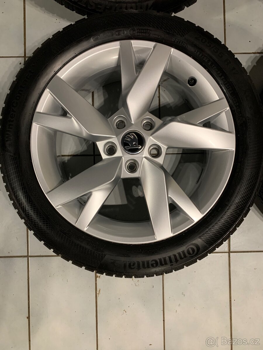 Alu kola Škoda R17 5X112 ZIMNÍ PNEU 205/55 R17 LYRA - 4