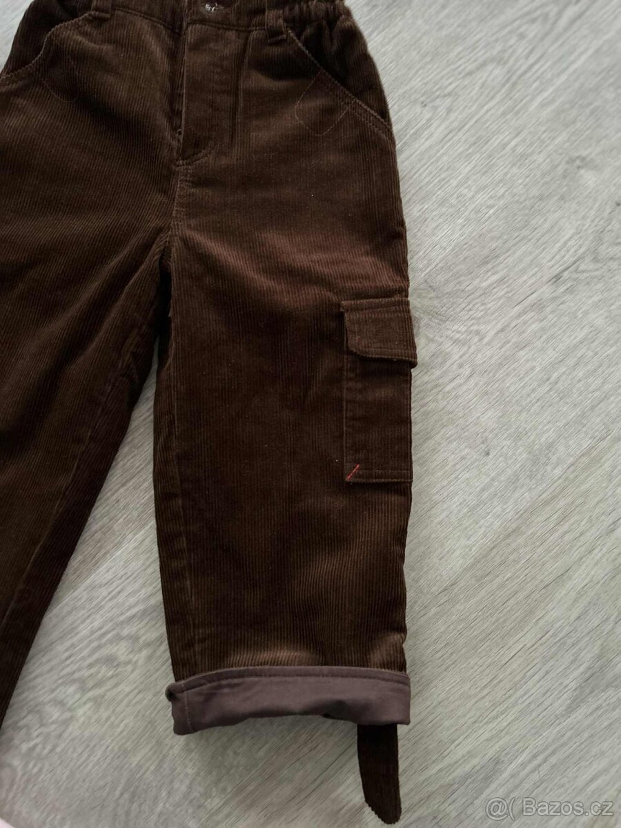 Dětské manšestrové kalhoty vel.98 - 4