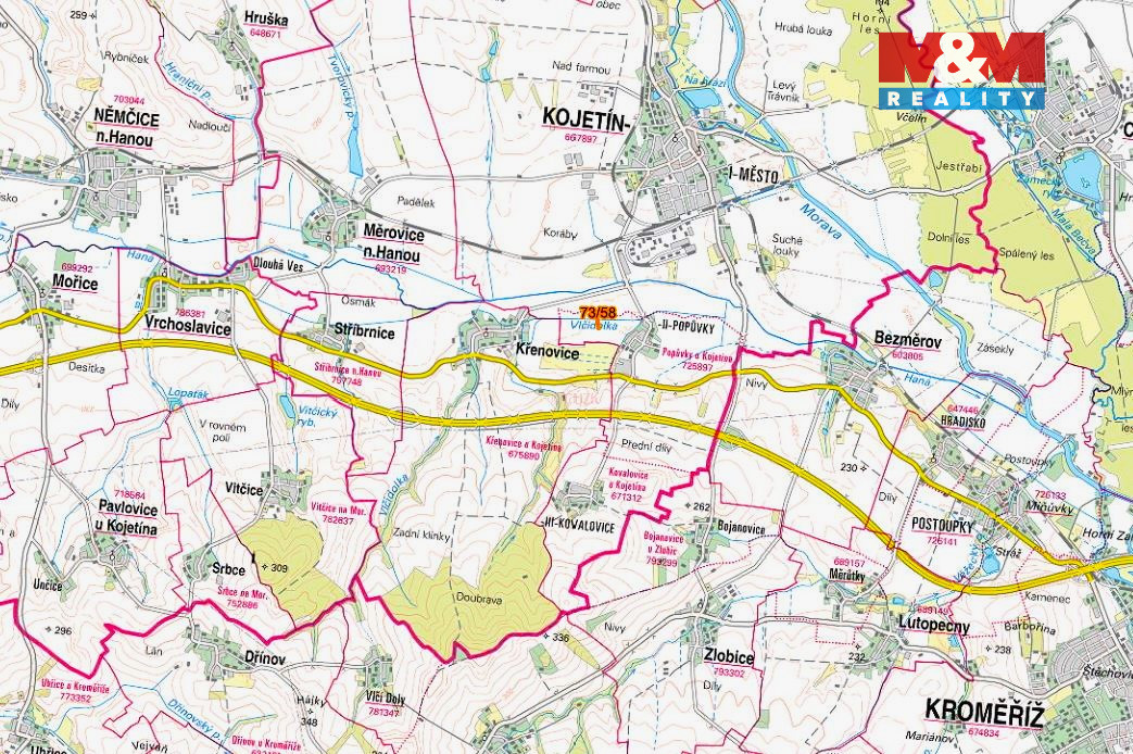 Prodej pole, 1917 m², Popůvky u Kojetína - 4