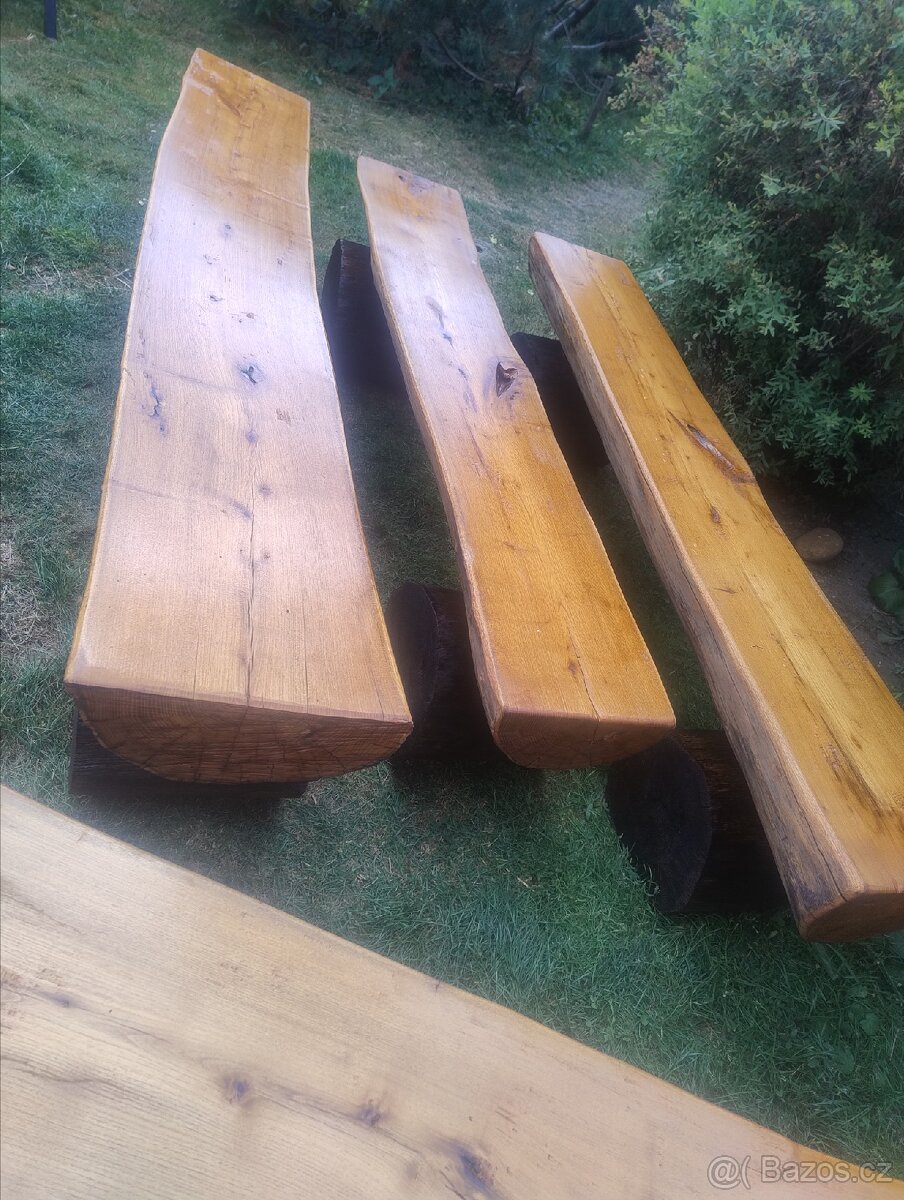 Zahradní lavička akát - dub - 4