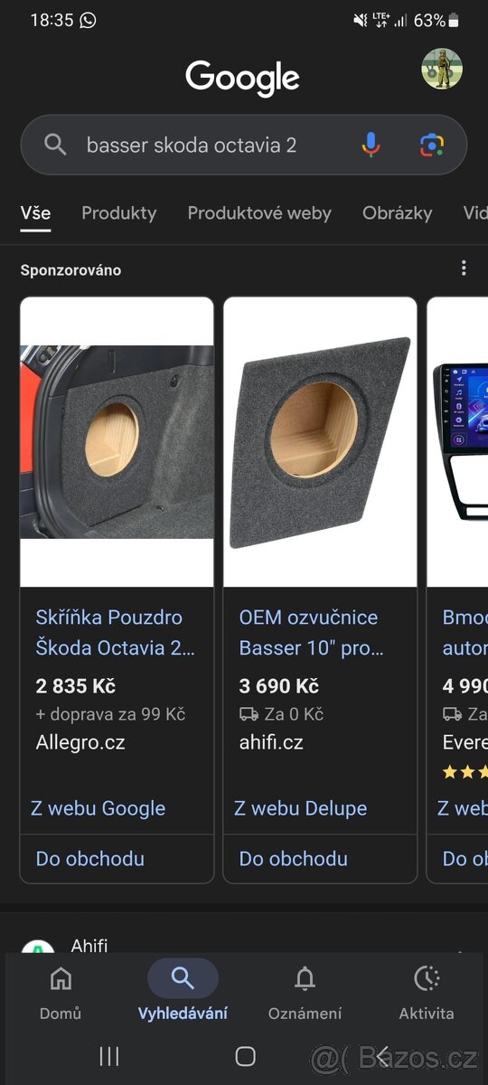 Originál subwoofer na škoda Octavia 2 - 4