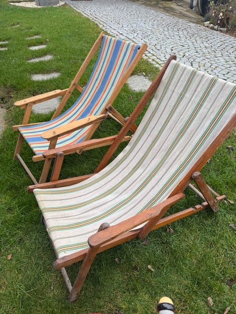 Retro zahradní lehátko - 4