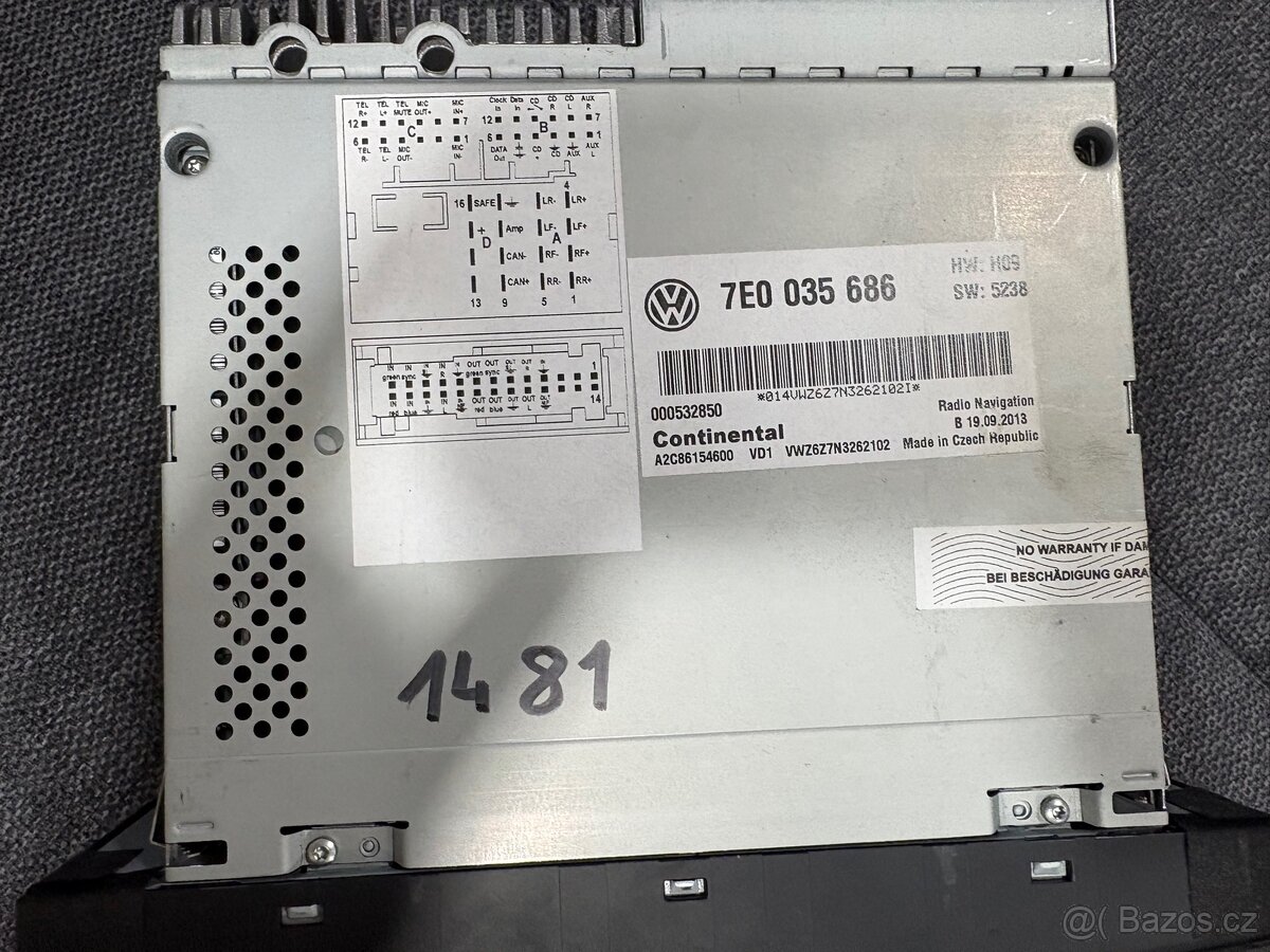 Rádio VW RNS 510 - Multivan /Touareg - RNS510 - DAB+ - 4