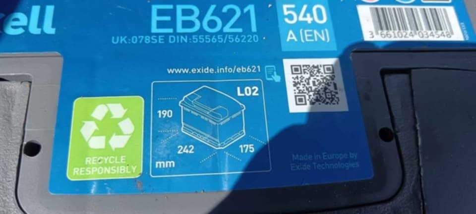 autobaterie exide 62A - 4