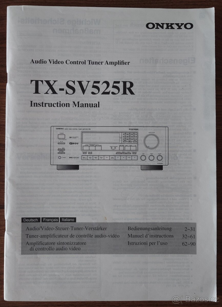 AV RECEIVER ONKYO TX-SV525R - 4